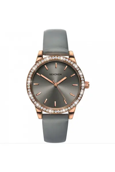 Image of Sekonda Editions Pvd Rose Plating Classic Analogue Quartz Watch - 2454 Grey