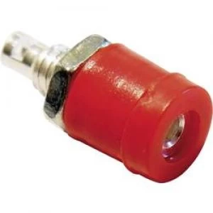 image of Mini jack socket Socket vertical vertical Pin diameter 2mm Red