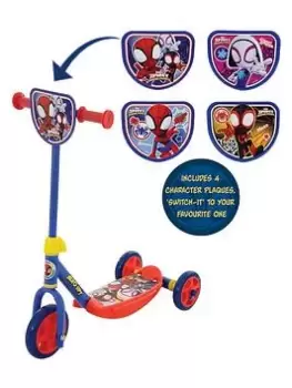 image of Spiderman Spidey & His Amazing Friends Switch-It Multi-Character Tri-Scooter