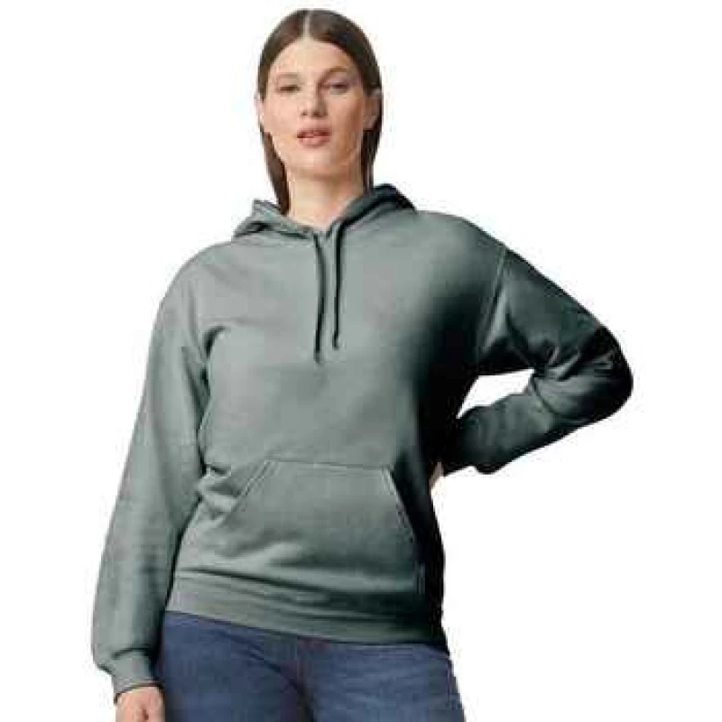 Image of Gildan Mens Midweight Fleece Hoodie in Dark Grey Size: Large Dark Grey Male L