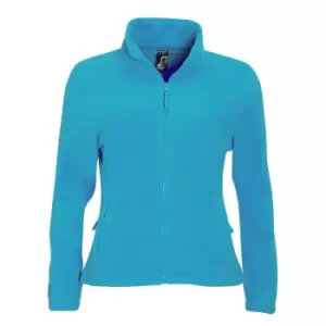 image of SOLS Womens/Ladies North Full Zip Fleece Jacket (L) (Aqua)