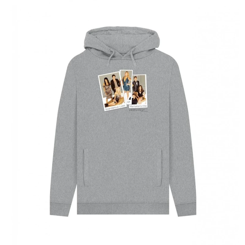 Image of Gossip Girl Mens Manhattans Elite Hoodie in Light Grey Size: Small Light Grey Male S