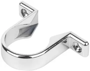 Image of Floplast Chrome Effect Compression Waste Pipe Clip (Dia)32mm, Pack Of 3