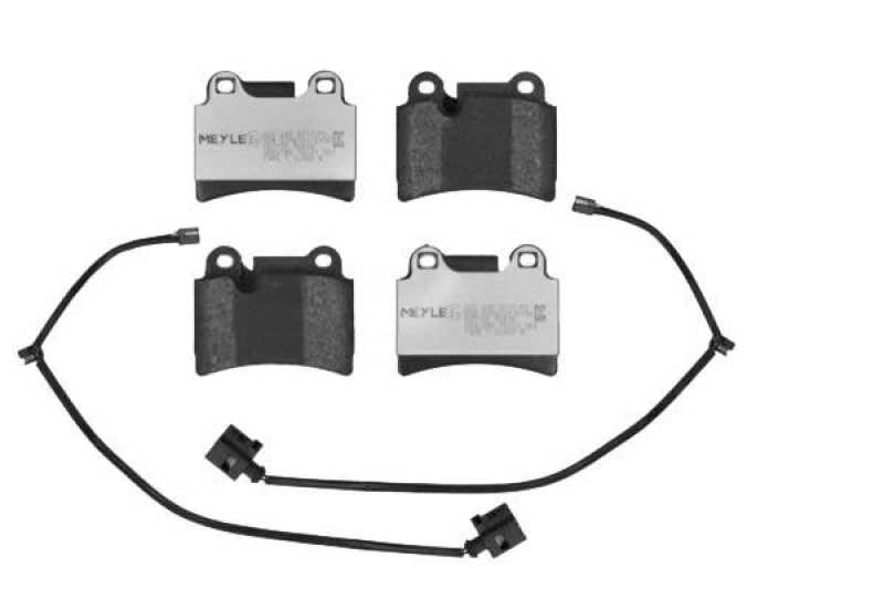 Image of MEYLE 025 240 9717/PD Brake pad set Rear Axle, incl. wear warning contact, MEYLE-PD Quality, with anti-squeak plate Brake Pad Set,disc brake (402)