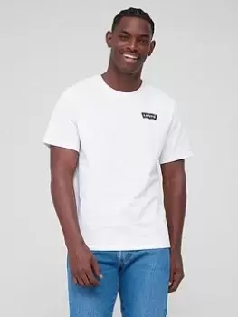 Image of Levis Small Logo Relaxed Fit T-Shirt - White, Size 2XL, Men