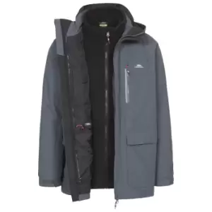 image of Trespass Mens Edgewater II 3 In 1 Waterproof Jacket (XXS) (Carbon)