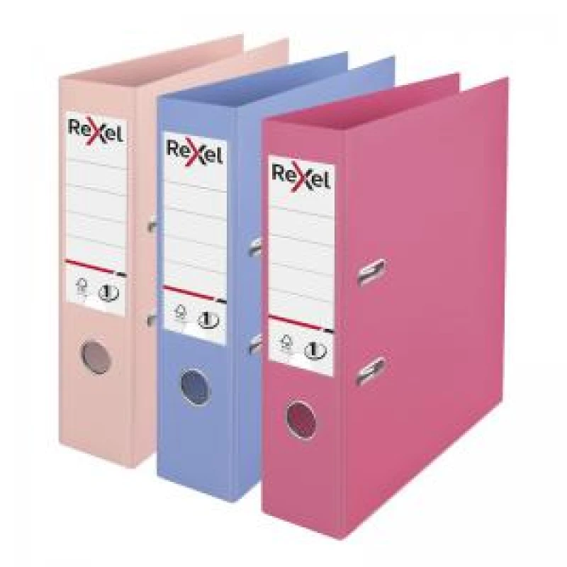Image of Rexel No. 1 Solea A4 Polypropylene Lever Arch File 75mm. Assorted. Pack acco2115711