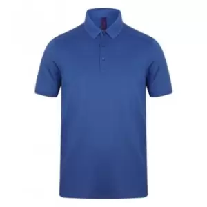 Henbury Mens Stretch Microfine Pique Polo Shirt (L) (Royal)