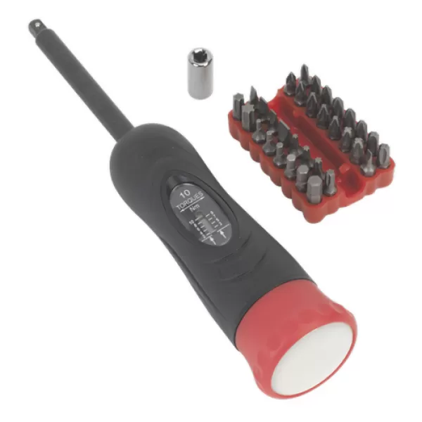 Image of Genuine SEALEY STS100 Torque Screwdriver Set 34pc 2-10Nm 1/4Sq Drive