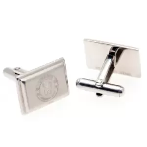 image of Chelsea FC Stainless Steel Cufflinks (One Size) (Silver)