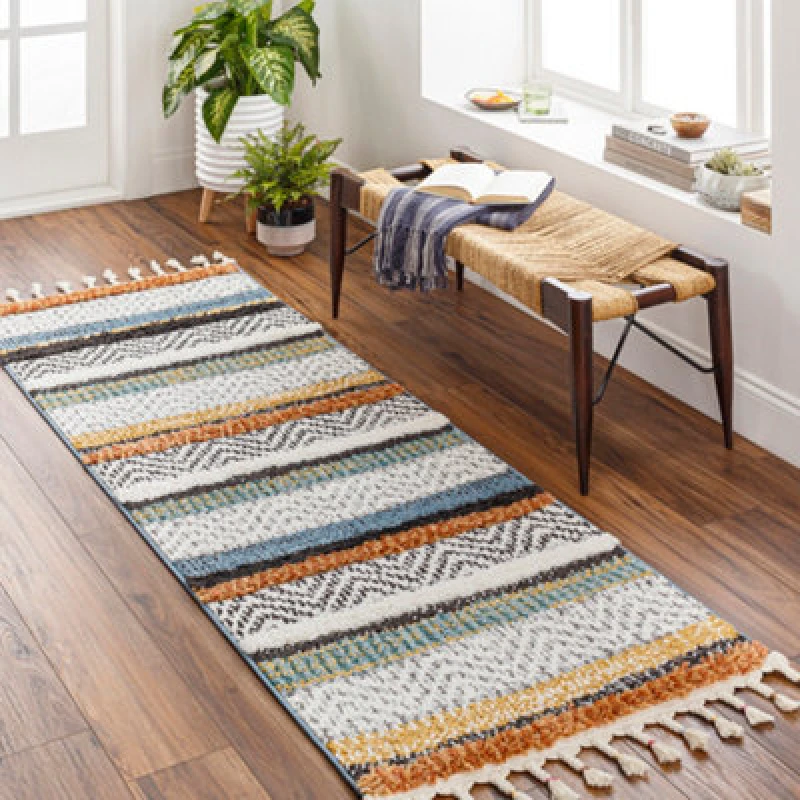Image of Livabliss Shaggy Modern Boho Plush Pile Cream Luciana Area Rug 60 X 90 Cm - Easy Care, Non Shedding, Ideal For Living Room & Bedroom