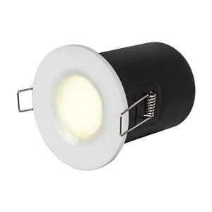 Image of Luceco Matt White Non-adjustable Fire-rated Downlight IP20