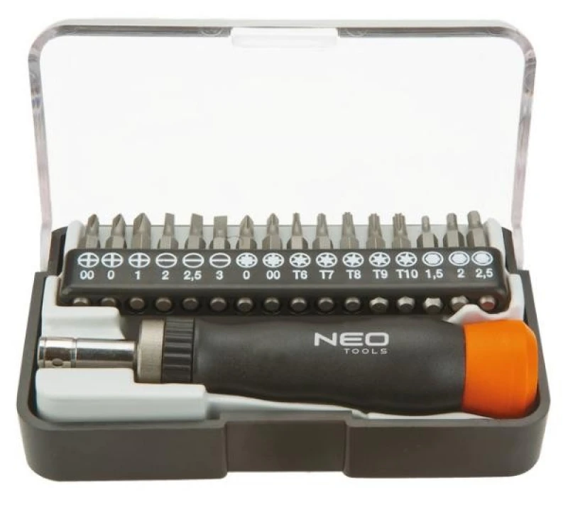 Image of NEO TOOLS 04-228 Bit Screwdriver Number of tools: 17, Bit Receptacle (dimensions): 5/32Inch, Hexagon Socket, Spanner Size: H2.5 Chrome-Molybdenum Stee