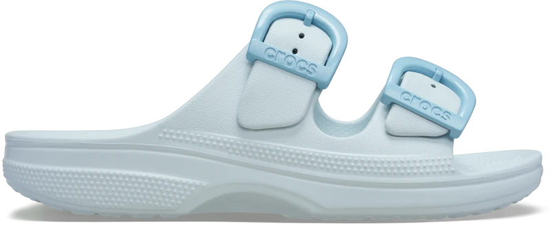 Image of Crocs Women Saturday Enamel Buckle Sandals Vapor Ice 8
