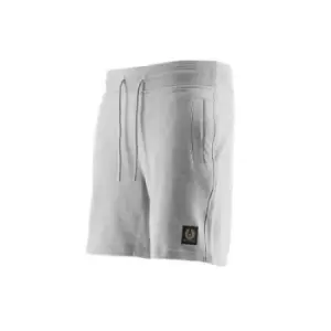 Image of Belstaff Grey Melange Logo Shorts