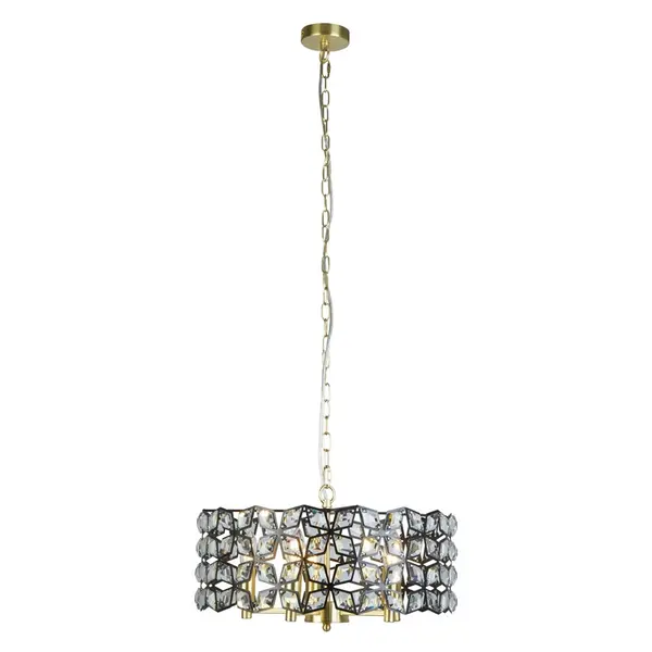 Image of Searchlight Searchlight Iris 5 Light Ceiling Pendant Light - Satin Brass