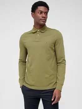 Image of Tommy Hilfiger 1985 Regular Long Sleeve Polo Shirt - Green , Green, Size 2XL, Men