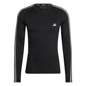 Image of adidas Techfit 3-Stripes Training Long-Sleeve Top Mens - Black