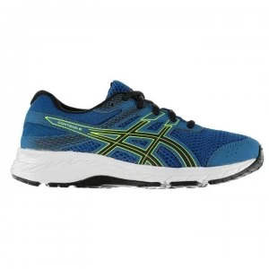 image of Asics Gel Contend 6 Junior Boys Trainers - Blue/Black