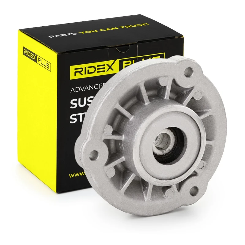 Image of RIDEX PLUS 1180S0385P Top strut mount Front Axle, without ball bearing Aluminium Suspension Strut Support Bearing (1180)