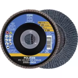 image of PFERD 69398195 PFC 125 Z 120 PSF STEELOX Flap disc Diameter 125mm 5 pc(s)