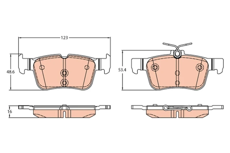 Image of Brake pad set TRW GDB2313