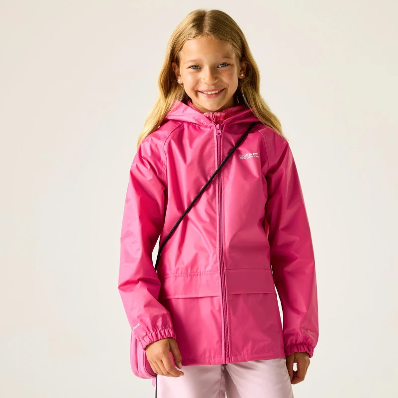 Image of Regatta Kids Stormbreak Waterproof Jacket - Pink Pink C5-C6yrs