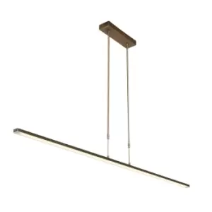 image of Zelena LED Integrated Pendant Ceiling Light Light Bronze Brushed, Plastic Matt