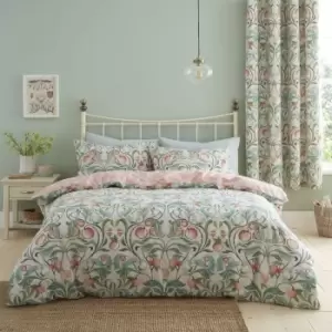 Image of Catherine Lansfield Clarence Floral Green Bedding Set - King