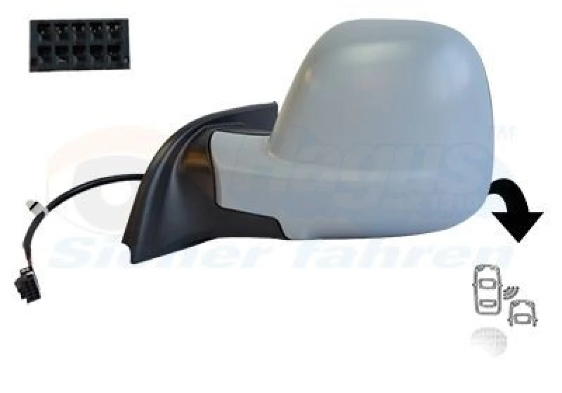 Image of VAN WEZEL Wing mirror VAN WEZEL 0991827