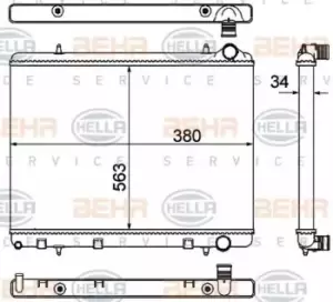 x1 Behr Heat Exchanger 8MK376901-031 with Screw Genuine replacement Made in CN