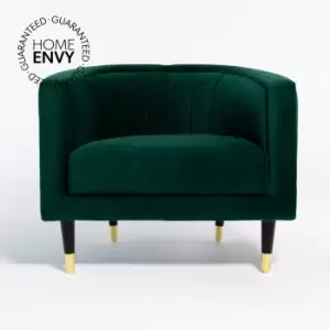 Image of Hudson Living Serrano Mallard Velvet Occasional Chair / Grey