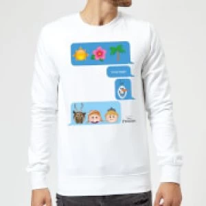 Image of Disney Frozen I Love Heat Emoji Sweatshirt - White