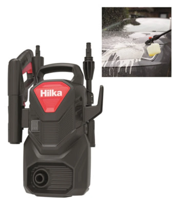 Image of Hilka 1200W Pressure Washer With Foam Bottle, Multi 91051200