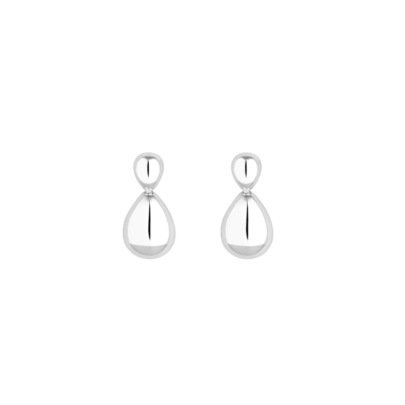 Image of Simply Silver Sterling Silver 925 Polished Double Drop Earrings Silver female