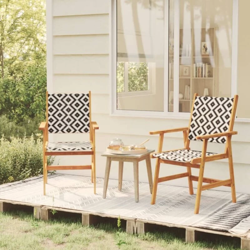 Image of VIDAXL Garden Chairs 2 pcs Solid Acacia Wood Vidaxl 8720286444009