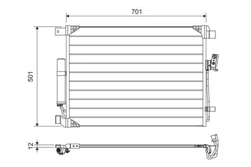Image of Air conditioning condenser VALEO 822605