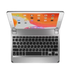 Image of 10.2 Inches QWERTY Arabic Bluetooth Wireless Keyboard for iPad 7th Generation Aluminium Body Backlit Keys Silver
