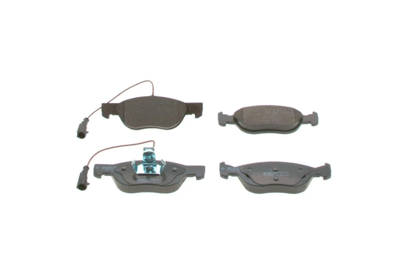 Image of Bosch 0 986 424 510 Brake pad set with integrated wear sensor, with anti-squeak plate Low-Metallic Brake Pad Set,disc brake (402)