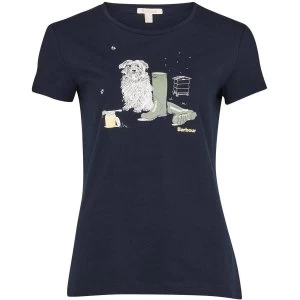 Image of Barbour Womens Rowen Tee Navy 10