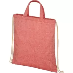 Image of Bullet Adults Unisex Pheebs 210gm Drawstring Bag (One Size) (Red Heather) - Red Heather