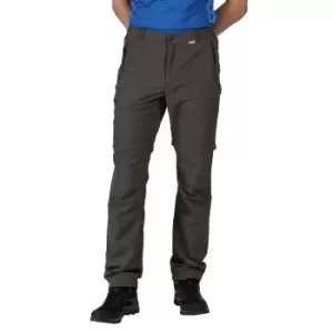 Image of Regatta Mens Leesville Zip Off Lightweight Walking Trousers 34S - Waist 34' (86.5cm), Inside Leg 30'