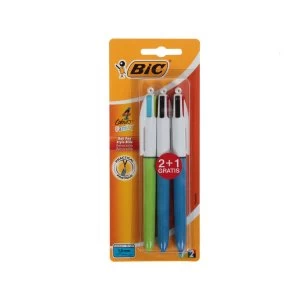 image of BIC 4 Colours Original Ballpoint Pen Blister 2+1 Free 4 Colour Fashion