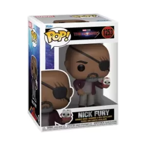 image of The Marvels Nick Fury vinyl figurine no. 1253 Funko Pop! multicolour