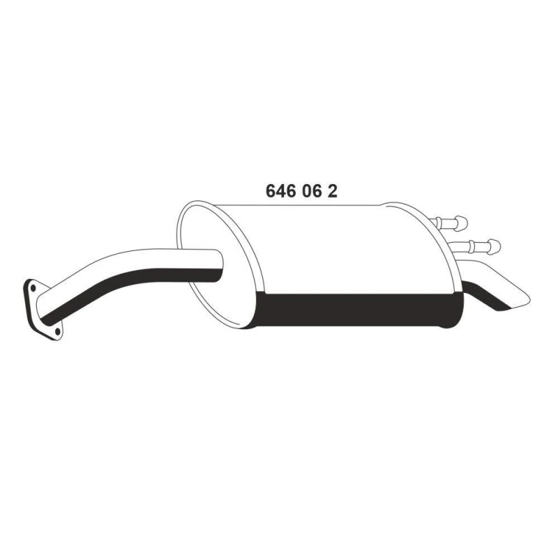 Image of ERNST 646062 Rear silencer End Silencer (3437)