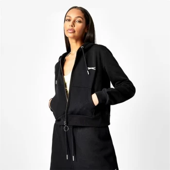 image of Slazenger x Sophia & Cinzia Cropped Hoodie - Black