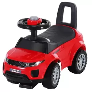 image of Reiten 3-in-1 Ride On Car Walker/Push-Along/Slider with Horn, Steering Wheel & Under Seat Storage - Red