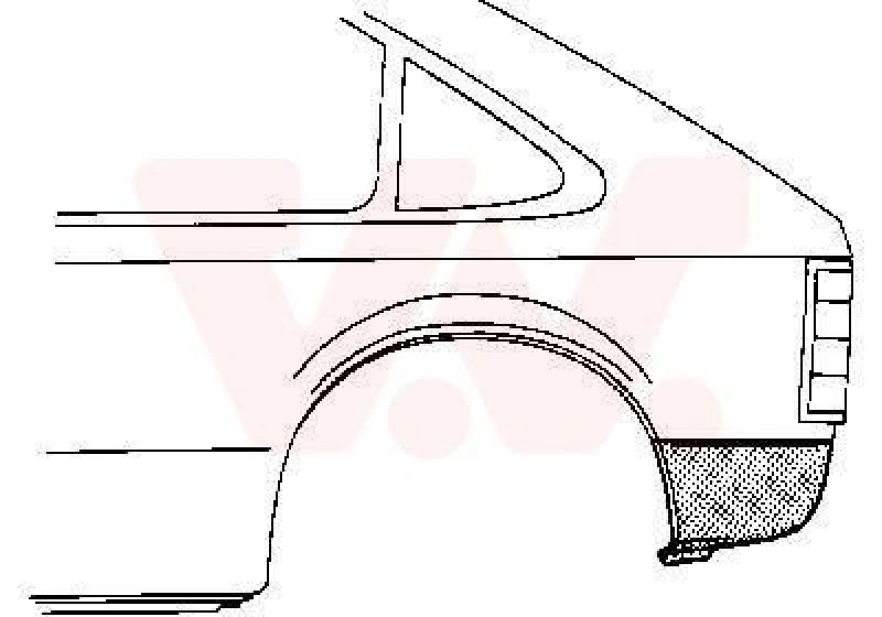 Image of VAN WEZEL Side panel VAN WEZEL 3727138