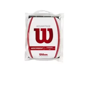 image of Wilson Advantage 3 Pack of Overgrips - White