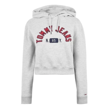 image of Tommy Jeans Logo Hoodie - Pale GREY HTR